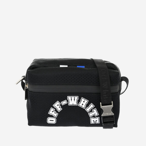 OFF-WHITE CAMERA PERFORATED NYLON BAG