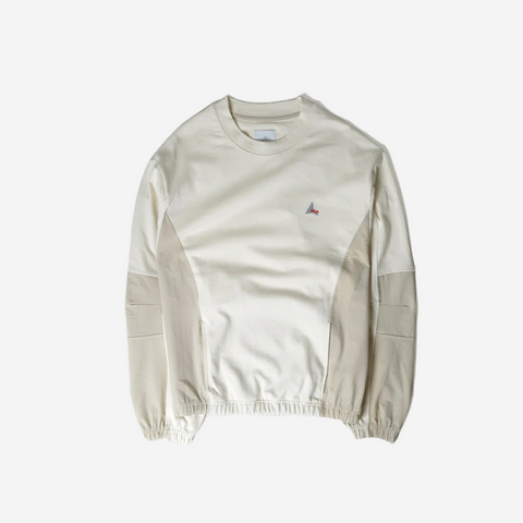 ROA ECRU PANELLED SWEATSHIRT