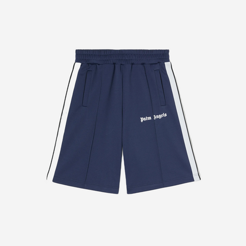 PALM ANGELS NAVY TRACK SHORTS