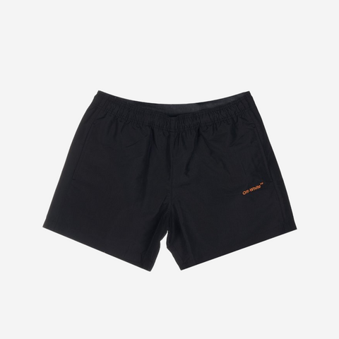 OFF-WHITE BLACK ORANGE SWIM SHORTS