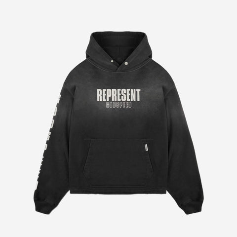 REPRESENT GODSPEED HOODIE AGED BLACK