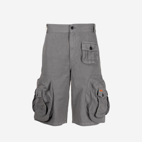 HERON PRESTON GREY CARGO SHORTS