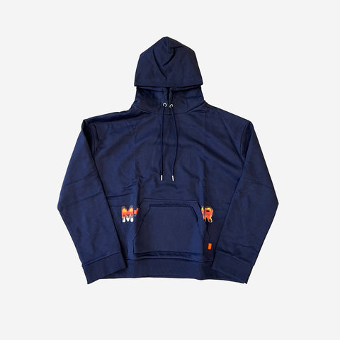 M+RC NOIR FIRE LOGO HOODIE NAVY