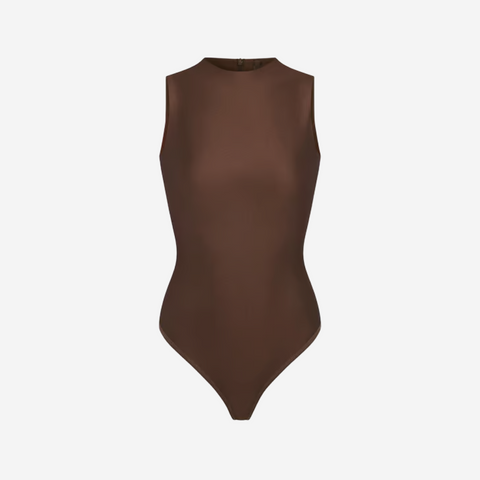 SKIMS DISCO SLEEVELESS BODYSUIT COCOA