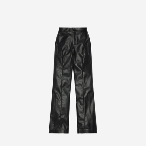 KHY FAUX LEATHER PANT BLACK