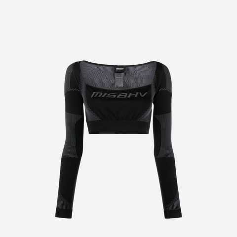MISBHV SPORT CROPPED SQUARE SHAPED LONGSLEEVE MUTED BLACK