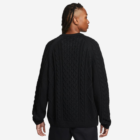 Nike Life Cable Knit Black Sweater