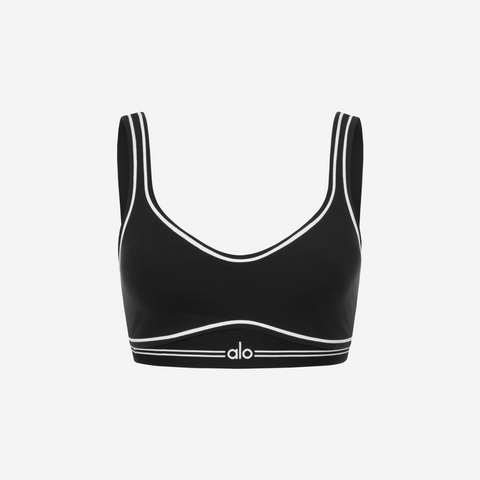 Alo Yoga Airbrush Heart Throb Bra Black/White