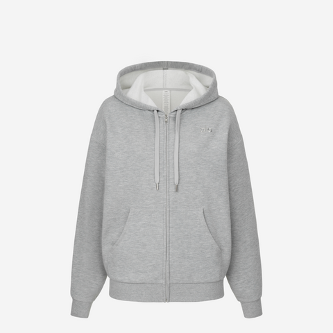 ALO YOGA Accolade Full Zip Hoodie grey