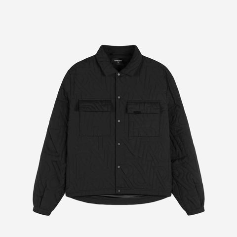 REPRESENT Initial Quilted Overshirt BLACK