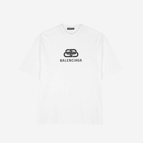 BALENCIAGA BB LOGO WHITE T-SHIRT