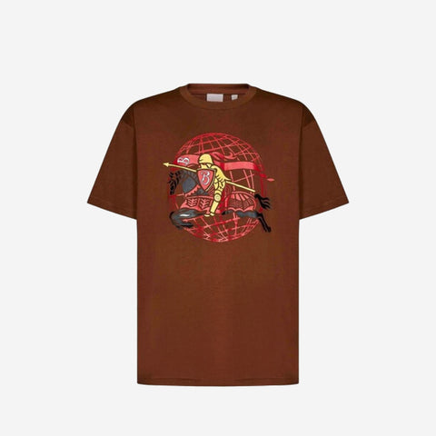 Burberry Equestrian Knight Graphic T-Shirt BROWN