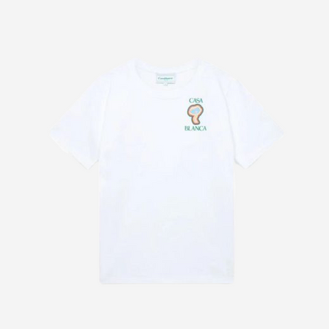 CASABLANCA Regenbogen Pilz T-Shirt WHITE