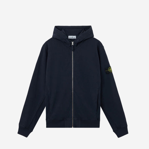 Stone Island Compass Patch Zip-Up Hoodie Navy