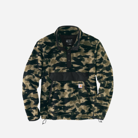 Carhartt Camo Fleece Sherpa Snap Neck Jacket