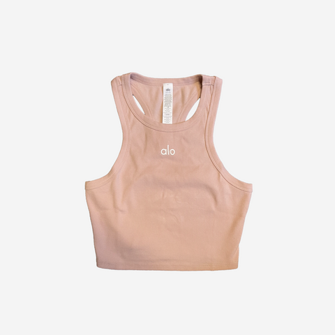 Alo Yoga Aspire Tank Pink Quartz/White