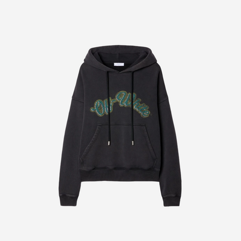 Off-White Green Bacchus Skate Hoodie Black College