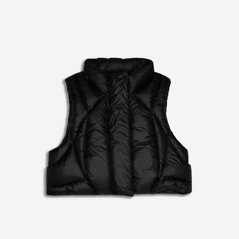 ENTIRE STUDIOS BLACK GRID DOWN VEST BLACK