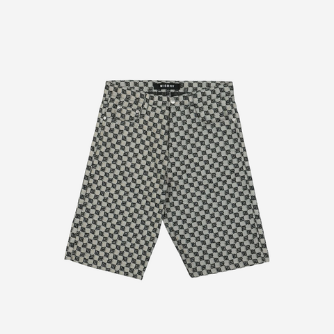 MISBHV JACQUARD CANVAS MONOGRAM SHORTS