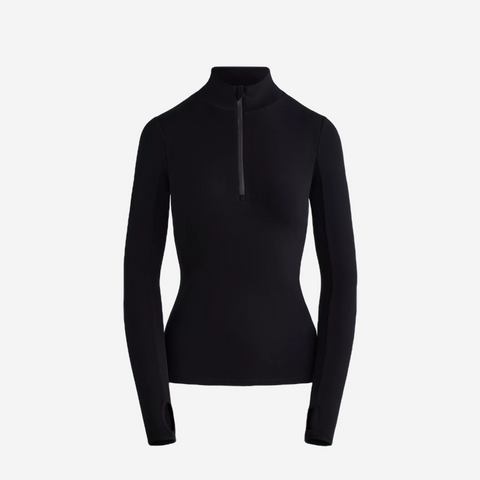 alo yoga Alosoft 1/2 Zip Rapid Plovr Black