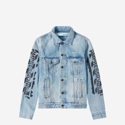 Off-White Logo Pattern Denim Jacket