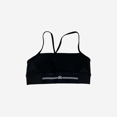 ALO YOGA ALOSOFT RELAY BRA BLACK/WHITE