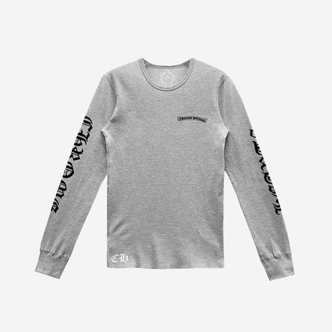 CHROME HEARTS SCROLL LOGO LONG SLEEVE GREY