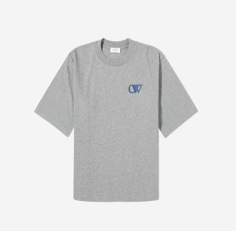 Off-White Flock Basic T-Shirt Grey