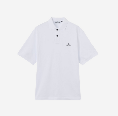 STONE ISLAND Short-Sleeve Polo with Logo Embroidery