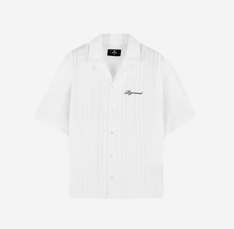 Represent Embroidered Bowling Shirt - Antique White