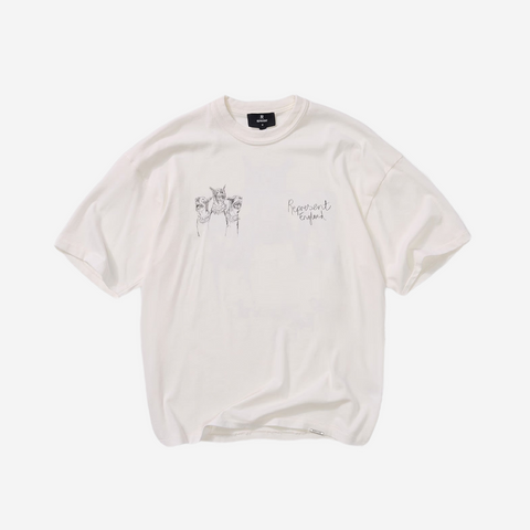 Represent Hand Drawn Thoroughbred Dogs Tee White