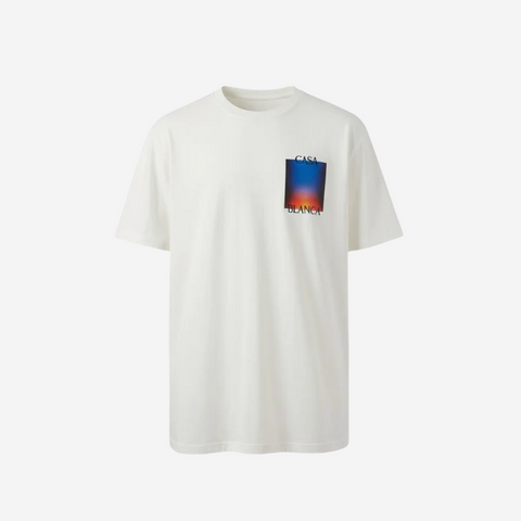 Casablanca Gradient Casa Logo WHITE T-SHIRT