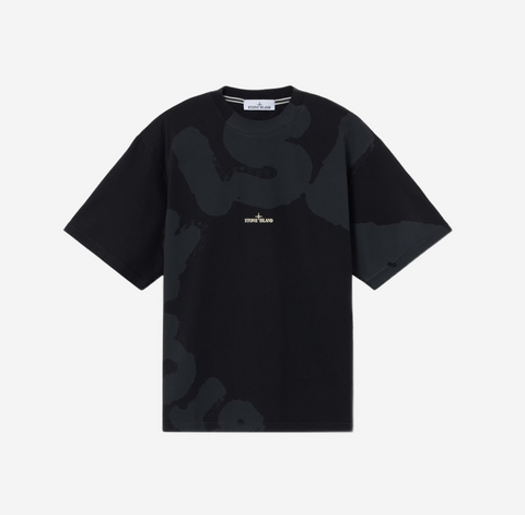 STONE ISLAND 2100002 COMBED ORGANIC COTTON JERSEY BLACK