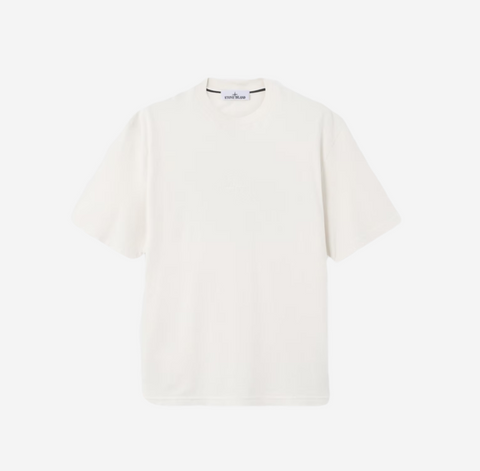 STONE ISLAND WHITE SS T-SHIRT