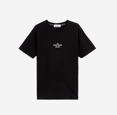 Stone Island Logo Printed Crewneck T-Shirt
