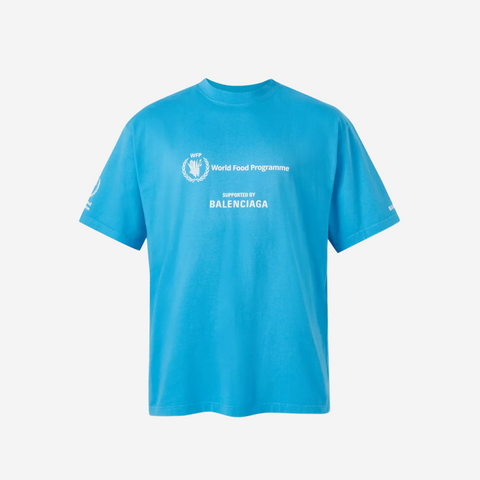BALENCIAGA X WORLD FOOD PROGRAMME T-SHIRT BLUE