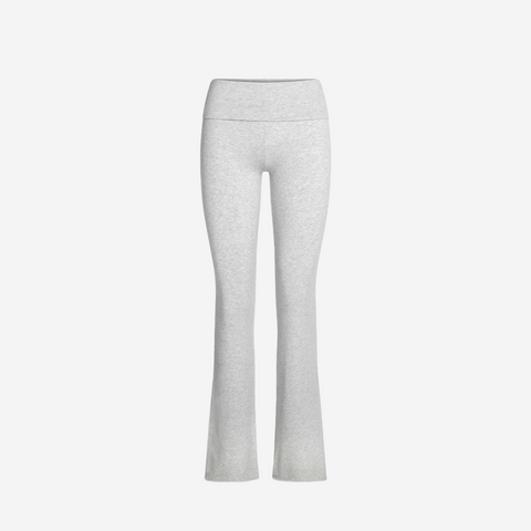 SKIMS COTTON JERSEY FOLDOVER PANT LIGHT HEATHER GREY