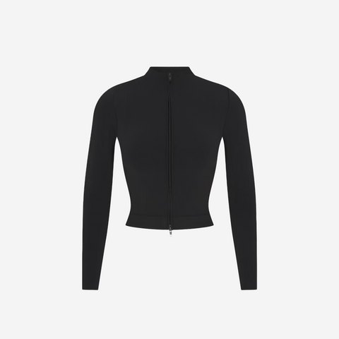 Nike SKIMS VINTAGE SEAMLESS FULL ZIP JACKET OBSIDIAN