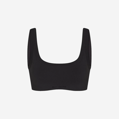 nike x skims vintage seamless scoop neck bra obsidian