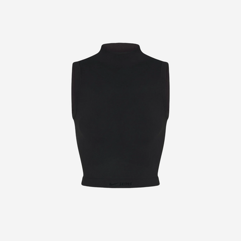 nike x skims vintage seamless mock neck bra top obsidian