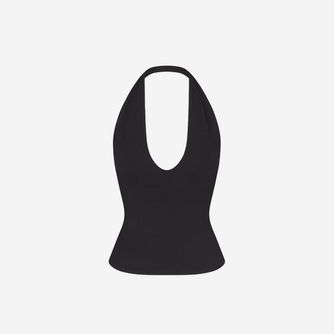 SKIMS Smooth Layers modal-blend halterneck top BLACK