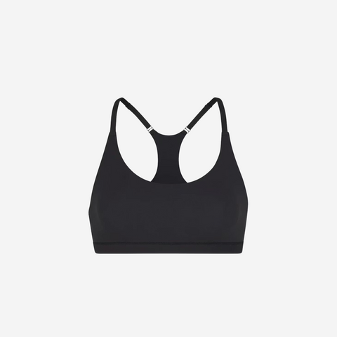 SKIMS FITS EVERYBODY RACERBACK SCOOP BRALETTE ONYX