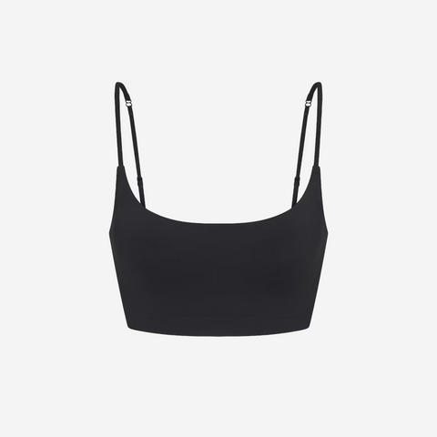 SKIMS SOFT SMOOTHING SEAMLESS PADDED SCOOP BRALETTE ONYX