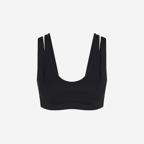 Nike SKIMS MATTE DOUBLE STRAP SCOOP BRA OBSIDIAN