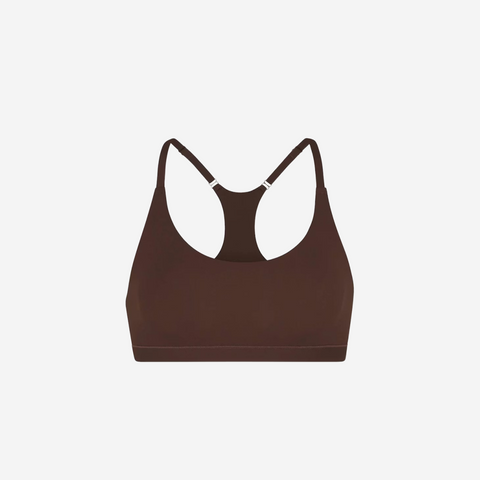 SKIMS FITS EVERYBODY RACERBACK SCOOP BRALETTE COCOA