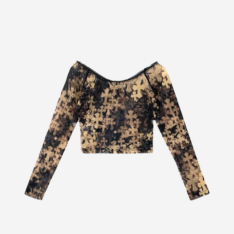 CHROME HEARTS WATERFALL MESH TOP