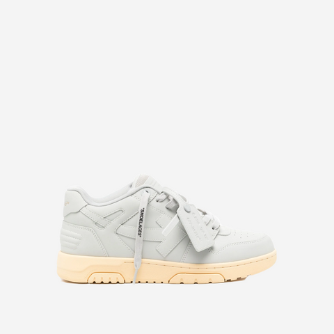 OFF-WHITE OUT OF OFFICE GREY LEATHER