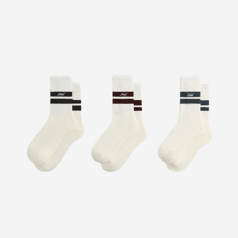 Kith Double Stripe Crew Socks Silk
