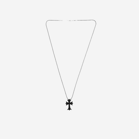 CHROME HEARTS SILICONE BLACK GLITTER CREST NECKLACE