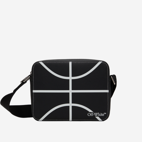 Off-White Textured Leather BASKET Crossbody Bag